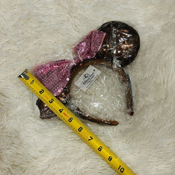 Disney Parks Chocolate Mickey Mouse Ice Cream Bar Bow Sequin Ears Headband NWT - Picture 5 of 11